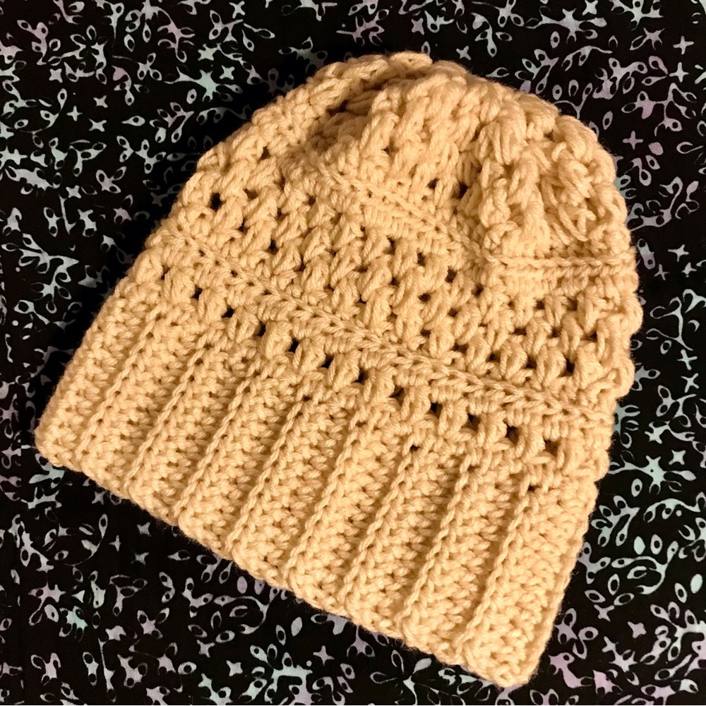 Handmade Crochet Slouchy Beanie Adult Size
